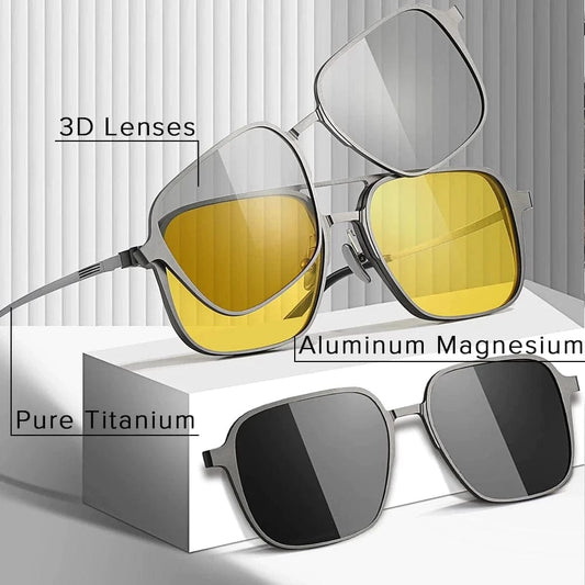 6 in 1 Magnetic Sunglasses with Replaceable Lens |⭐⭐⭐⭐ 32,000+ REVIEWS